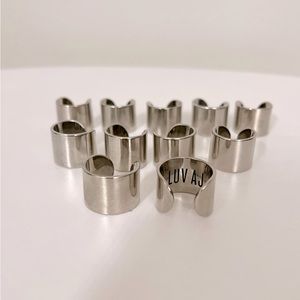Luv Aj: 11 Tall Plain Rings (Silver)